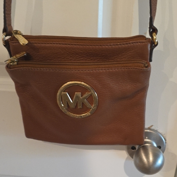 Michael Kors Brown Crossbody Bag with Gold Accents - Picture 1 of 13